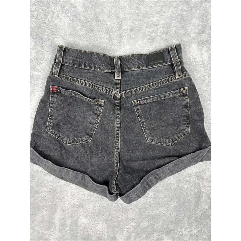 BDG Urban Outfitters Women's Shorts 24 Mom High-Rise Cuffed‎ Denim Black